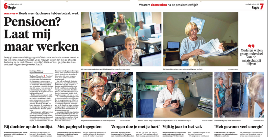 Deze 65-plussers moeten er niet aan denken om te stoppen met werken